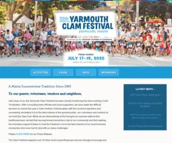 Clamfestival.com(The Yarmouth Clam Festival) Screenshot