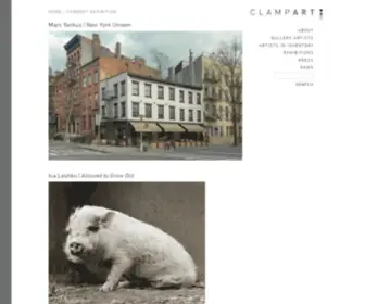Clampart.com(ClampArt represents a wide range of emerging and mid) Screenshot
