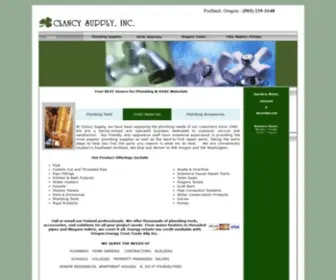 Clancysupplyinc.com(Plumbing tools and accessories) Screenshot