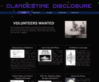 Clandestinedisclosure.com(Clandestine Disclosure) Screenshot