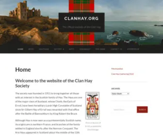 Clanhay.org(The Official website of the Clan Hay) Screenshot