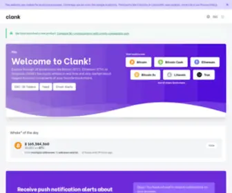Clankapp.com(Explore through 20+ blockchains like Bitcoin (BTC) or Ethereum (ETH)) Screenshot