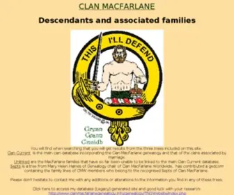 ClanmacFarlanegenealogy.info(Clan Macfarlane) Screenshot