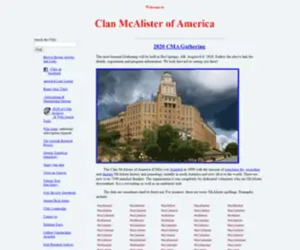 Clanmcalister.org(The Clan McAlister of America) Screenshot
