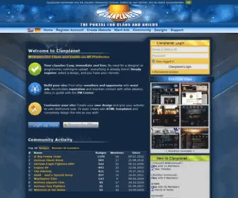Clanplanet.eu(Kostenlose Clanseiten für Clans und Gilden erstellen) Screenshot