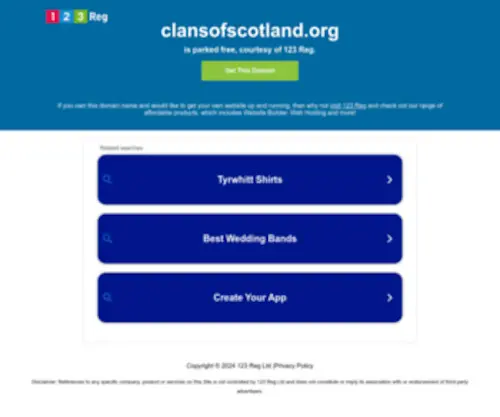 Clansofscotland.org(123 Reg) Screenshot
