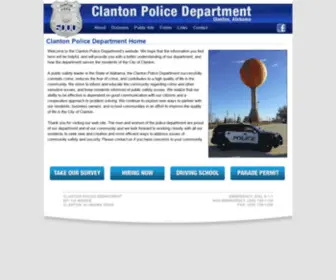 Clantonpd.org(Clanton Police Department) Screenshot