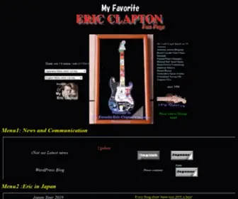 Clapton.ne.jp(Eric Clapton (My Favorite Eric Clapton Fan page)(Shun&Lisa Eric Clapton Fan Page)) Screenshot
