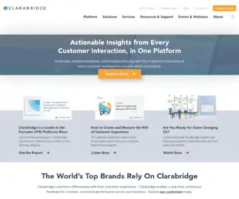Clarabridge.com(Experience Management Platform) Screenshot