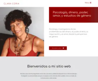 Claracoria.com(Clara Coria) Screenshot