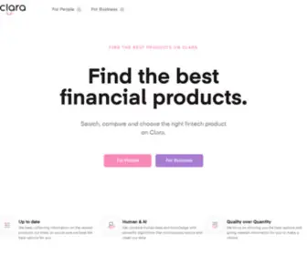 Clarafinds.com(Find the best financial products on Clara) Screenshot