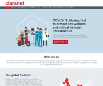 Claranet.com(Managed Hosting) Screenshot