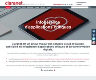 Claranet.fr(Cloud, Data, Sécurité et Modernisation IT - Claranet) Screenshot