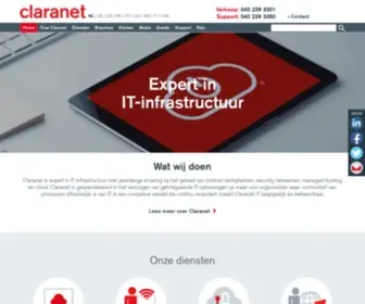 Claranet.nl(Claranet, expert in IT-infrastructuur) Screenshot