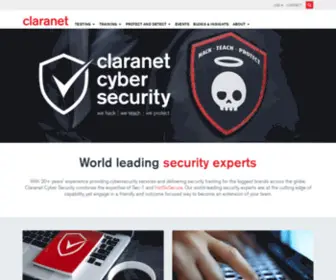 Claranetcybersecurity.com(Pen testing) Screenshot