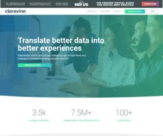 Claravine.com(Marketing Data Standards Platform) Screenshot