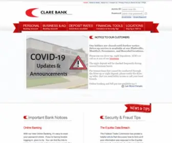 Clarebank.com(Clare BankClare Bank Clare Bank) Screenshot