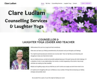 Clareludlam.co.nz(Clare Ludlam Counsellor and Laughter Yoga Leader and Teacher) Screenshot