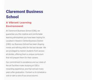 Claremontbs.co.zw(Claremont Business School) Screenshot