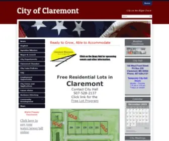 Claremontmn.com(City) Screenshot