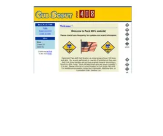 Claremontpack408.com(Cub Scout Pack 408) Screenshot