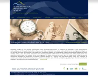 Clareroots.com(Clare Heritage & Genealogy Centre) Screenshot