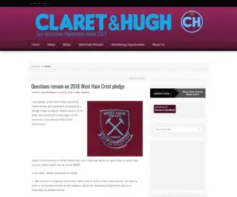 Claretandhugh.info(Top West Ham News 24/7) Screenshot