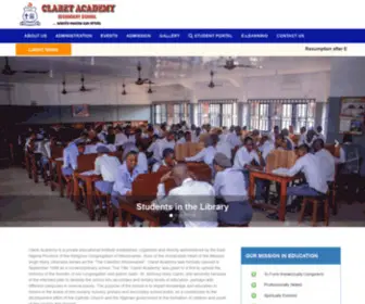 Claretedu.org(Claret Academy Secondary School) Screenshot