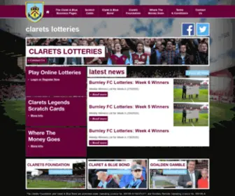 Claretslotteries.co.uk Screenshot