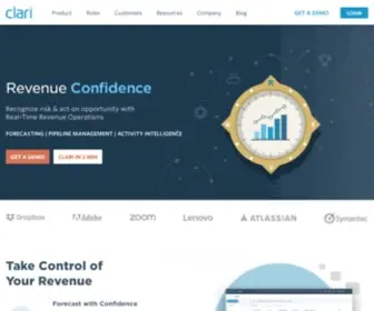 Clari.com(Revenue Platform) Screenshot