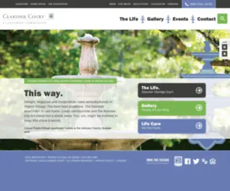 Claridgecourt.com(Senior living) Screenshot