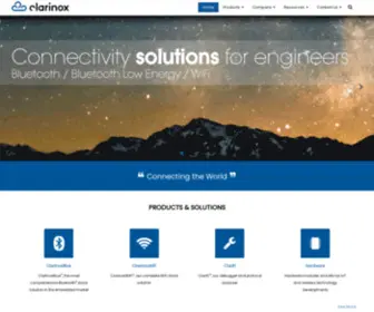 Clarinox.com(Embedded Bluetooth and WiFi Solutions) Screenshot