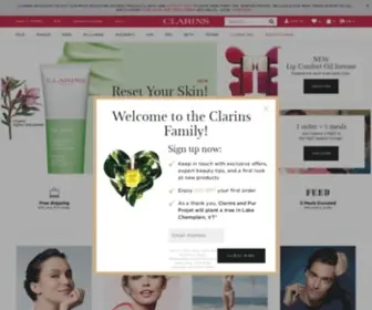 Clarins.com(Beauty Producten) Screenshot