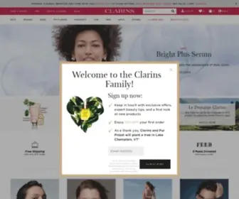 Clarinsusa.com(Official Clarins online store) Screenshot