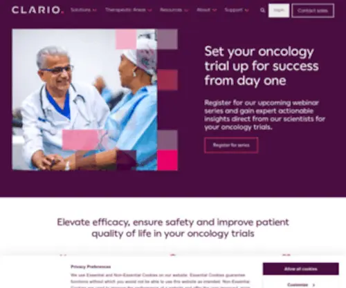 Clario.com(Online recruitment solutions) Screenshot