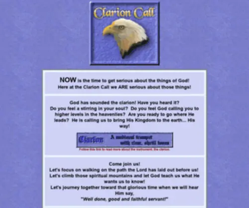 Clarion-Call.org(Clarion Call) Screenshot