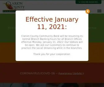Clarionbank.com(Clarion County Community Bank) Screenshot