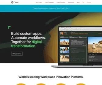 Claris.com(Build custom apps with the Claris platform) Screenshot