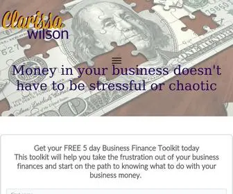 Clarissaawilson.com(Take Control of Your Business Finances Today) Screenshot