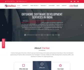 Claritaz.com(AI Chatbot Software Development Company in India) Screenshot