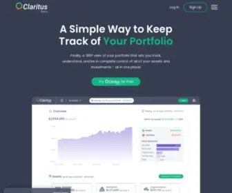 Claritus.io(A Simple Way to Keep Track of Your Wealth) Screenshot