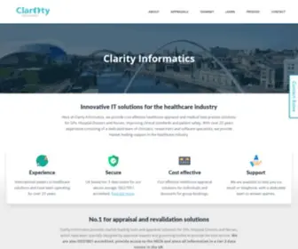 Clarity.co.uk(Healthcare Technology for Primary Care) Screenshot