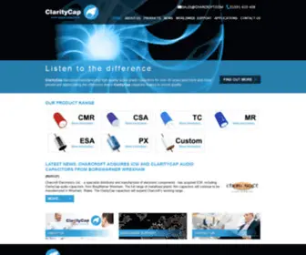 Claritycap.co.uk(High end audio capacitors from ClarityCap) Screenshot