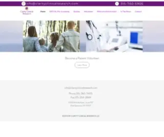 Clarityclinicalresearch.com(Alzheimers Research) Screenshot