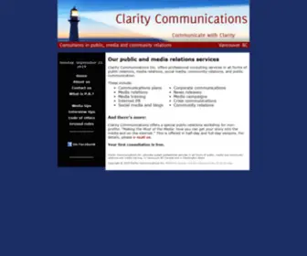 Claritycommunications.ca(Clarity Communications Inc) Screenshot