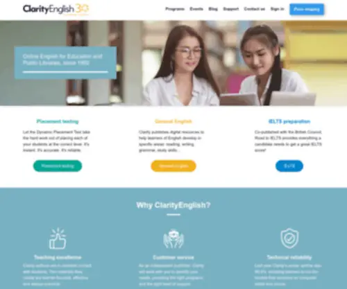 Claritylifeskills.com(Online English Learning) Screenshot