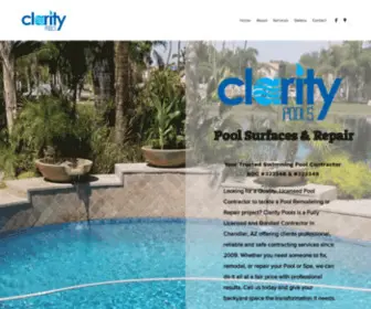 Claritypoolscapes.com(Clarity Pools) Screenshot