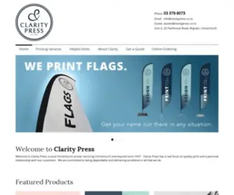 Claritypress.co.nz(Offset & Digital Printing) Screenshot