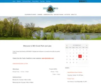 Clarkcountyparkdistrict.com(Mill Creek Lake and Park) Screenshot