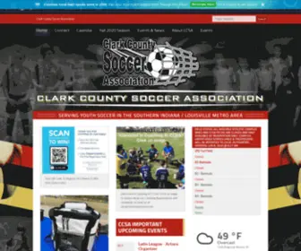 Clarkcountysoccer.com(Clark County Soccer Association) Screenshot